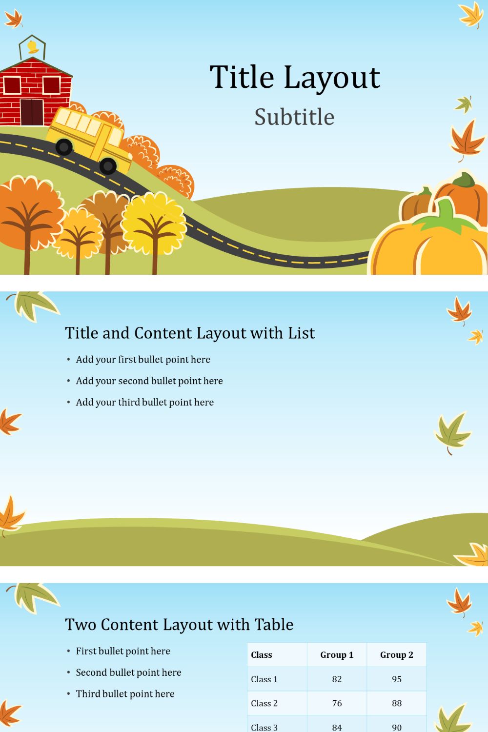 Fall for Fun Powerpoint Presentation Template pinterest preview image.