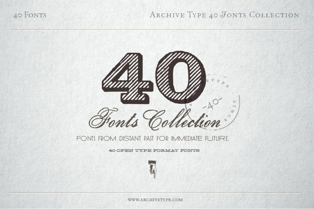 40 Archive Fonts Collection – MasterBundles