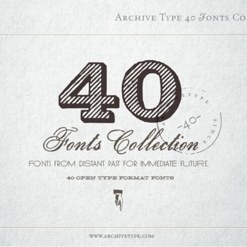 40 Archive Fonts Collection cover image.