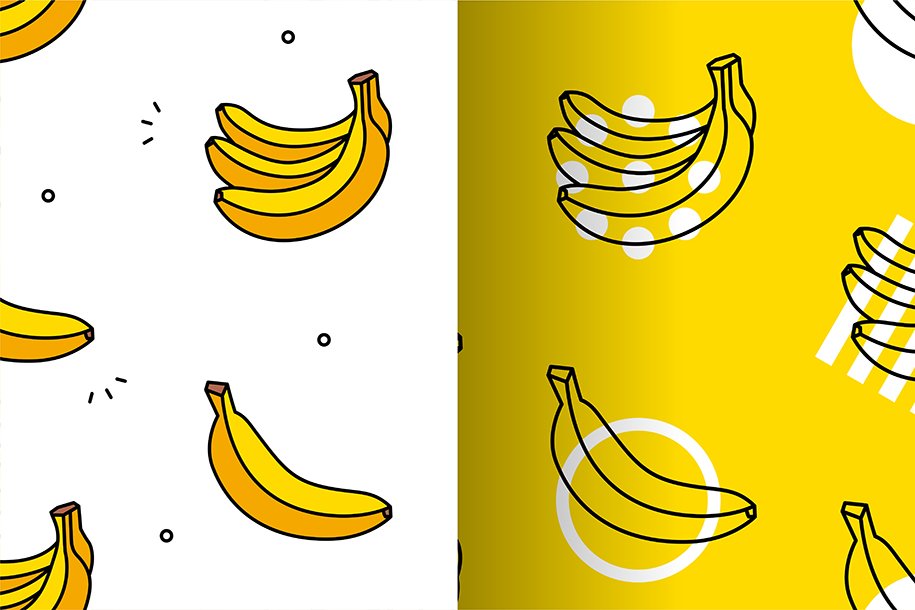 Banana seamless pattern cover image.