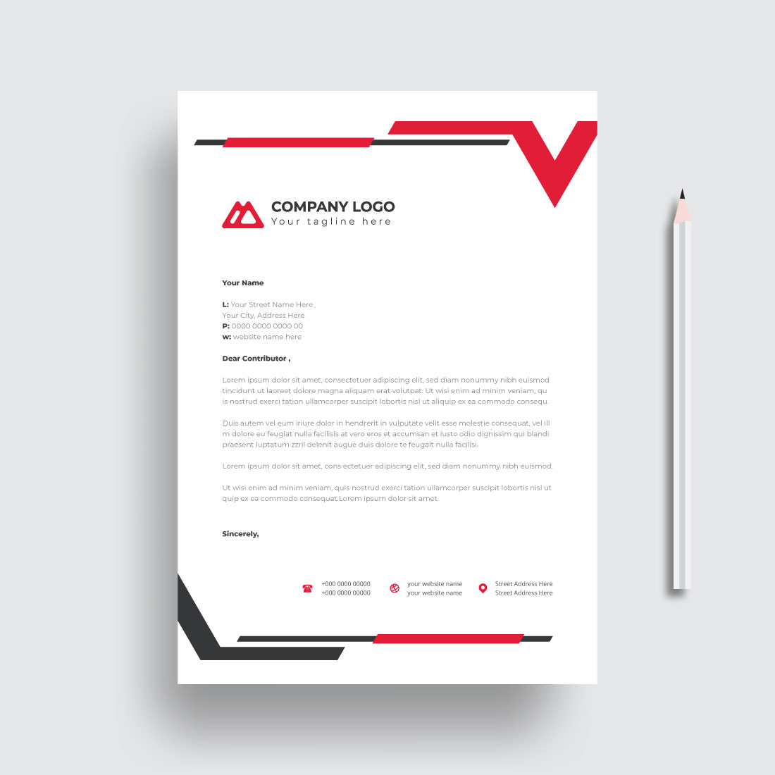 letterhead business corporate template design cover image.