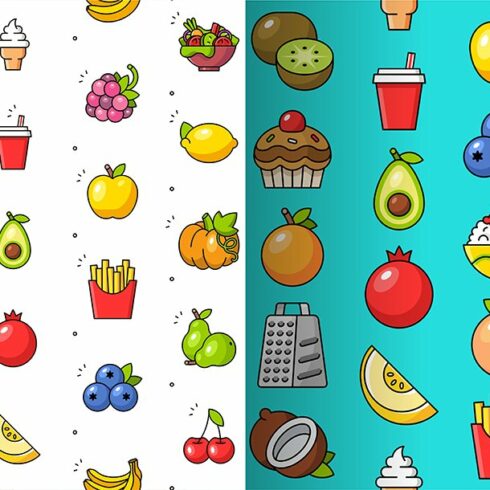 Fruits and Vegetables pattern cover image.