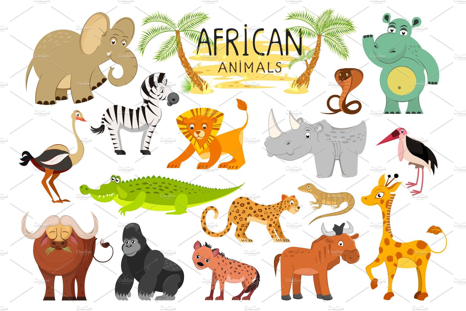 African animals collection cover image.