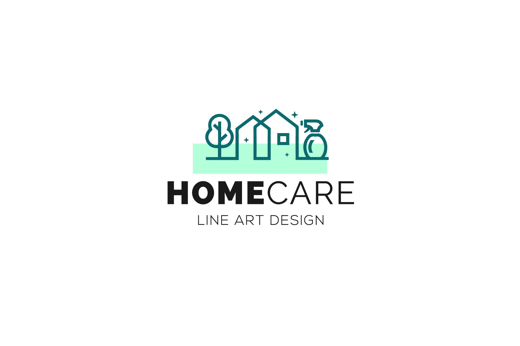 Clean Home spry Logo Template Design cover image.