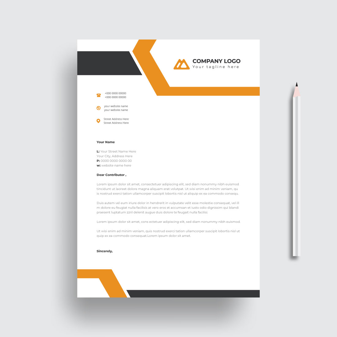 letterhead business corporate template design cover image.