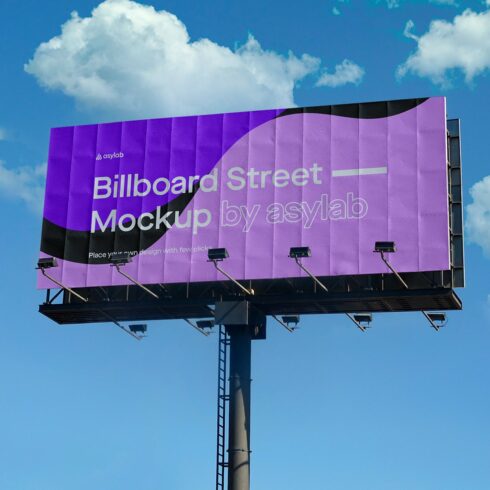 Billboard Urban Street Mockup - PSD cover image.