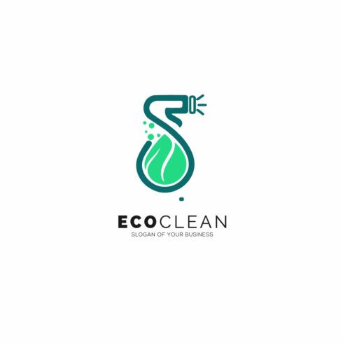 Eco Clean spry Logo Template Design cover image.