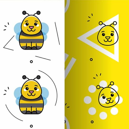 Seamless pattern with Bees cover image.