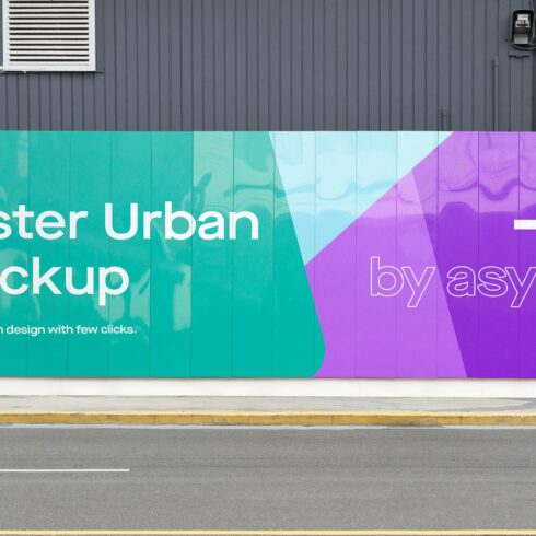 Urban Poster Street Mockup - PSD cover image.