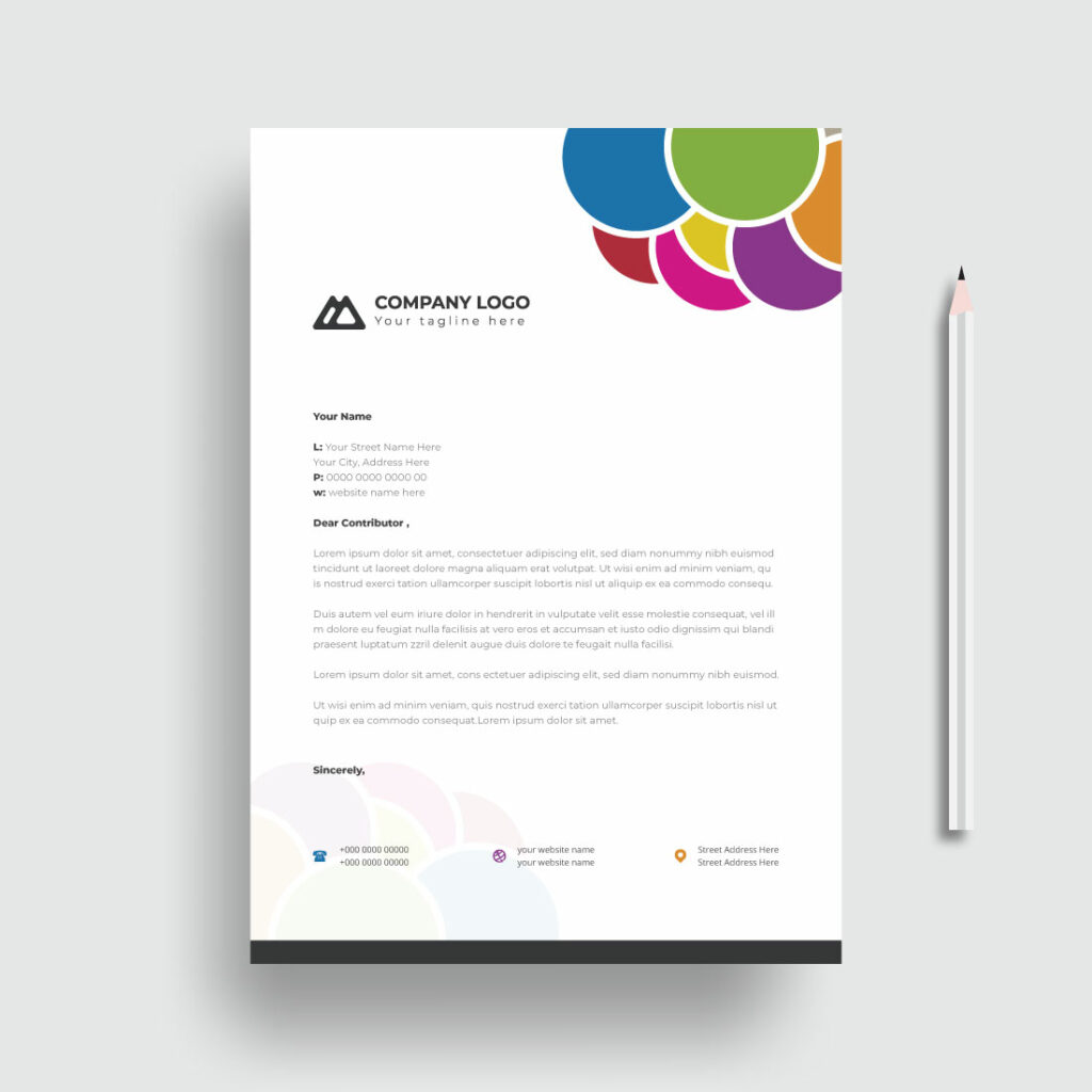 letterhead business corporate template design MasterBundles