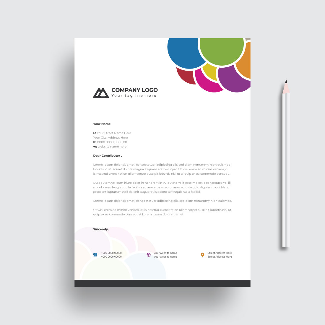 letterhead business corporate template design cover image.