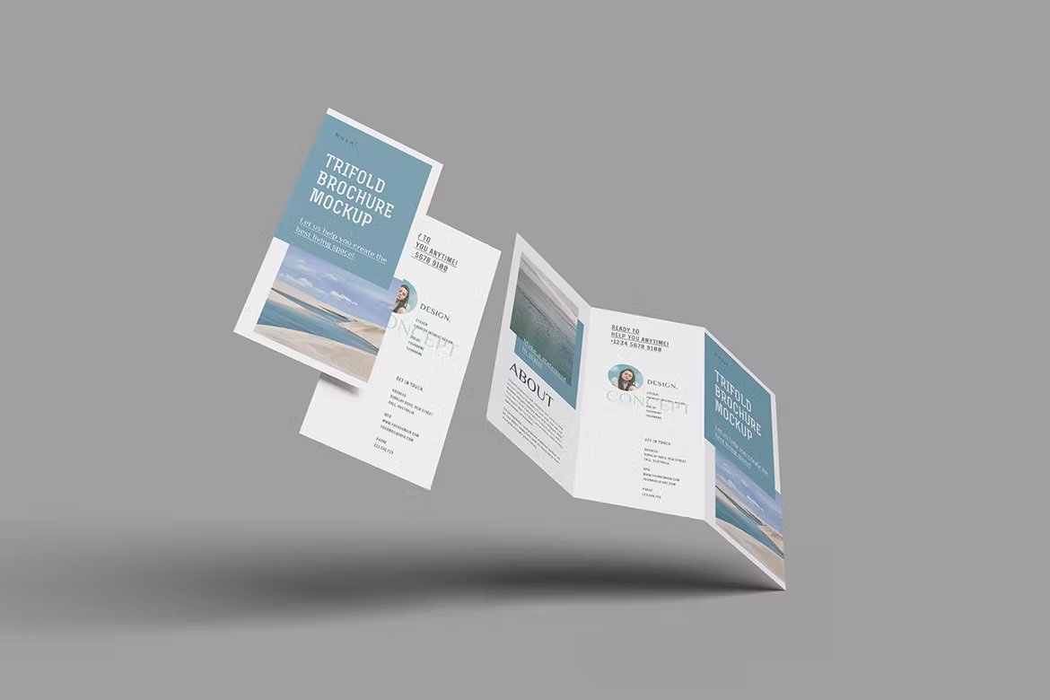 441 a4 trifold brochure mockup 4 7