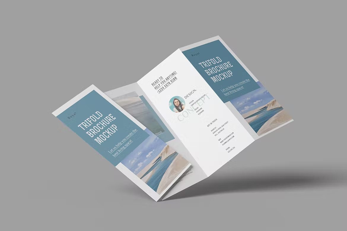 441 a4 trifold brochure mockup 5 616