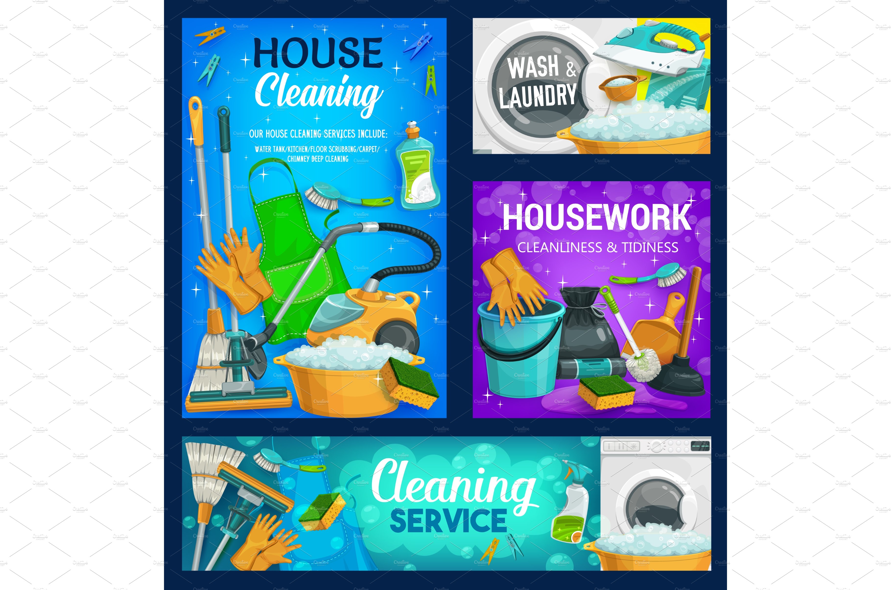 House cleaning service cover image.