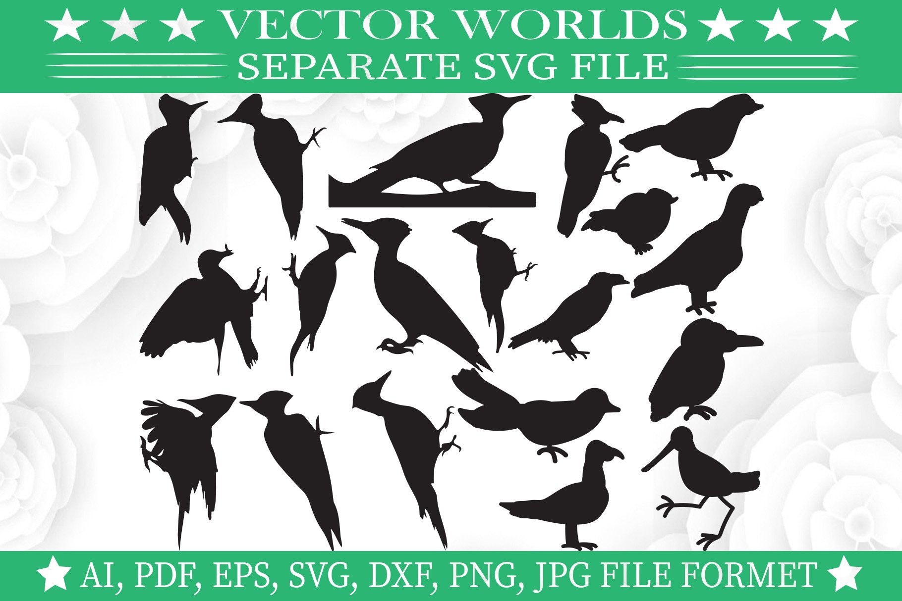Woodpecker Svg, Bird, Birds Svg cover image.