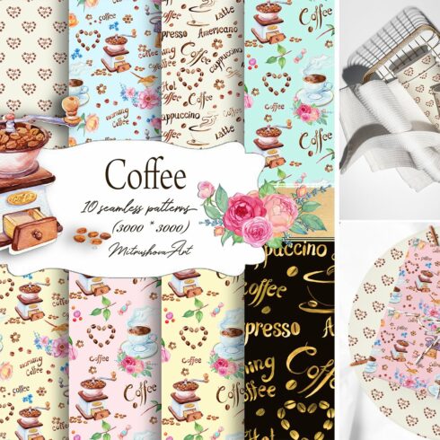 Сoffee Seamless  patterns cover image.