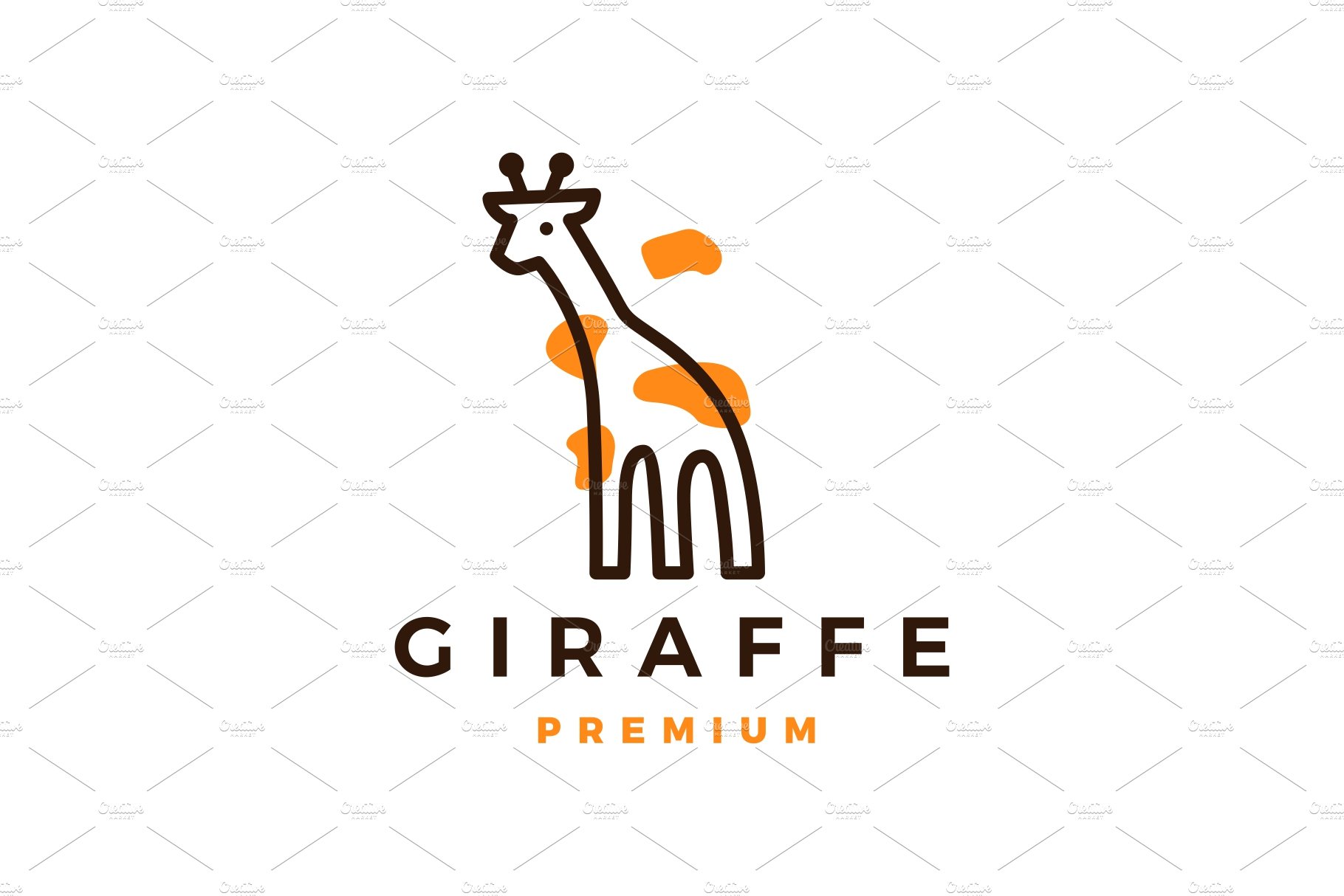 giraffe logo vector icon cover image.