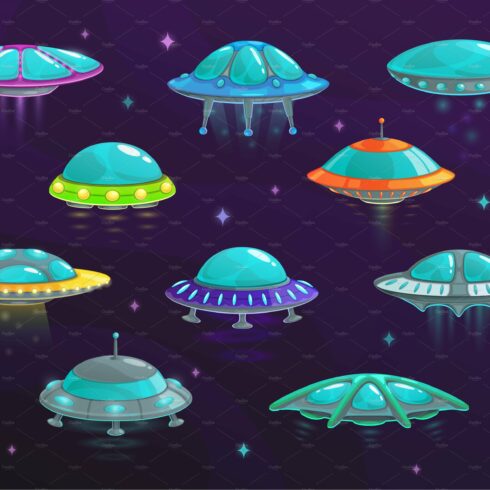 UFO and alien spaceships cover image.