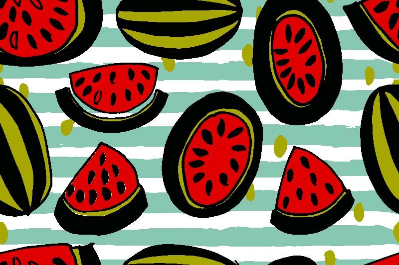 Set of patterns from watermelon preview image.