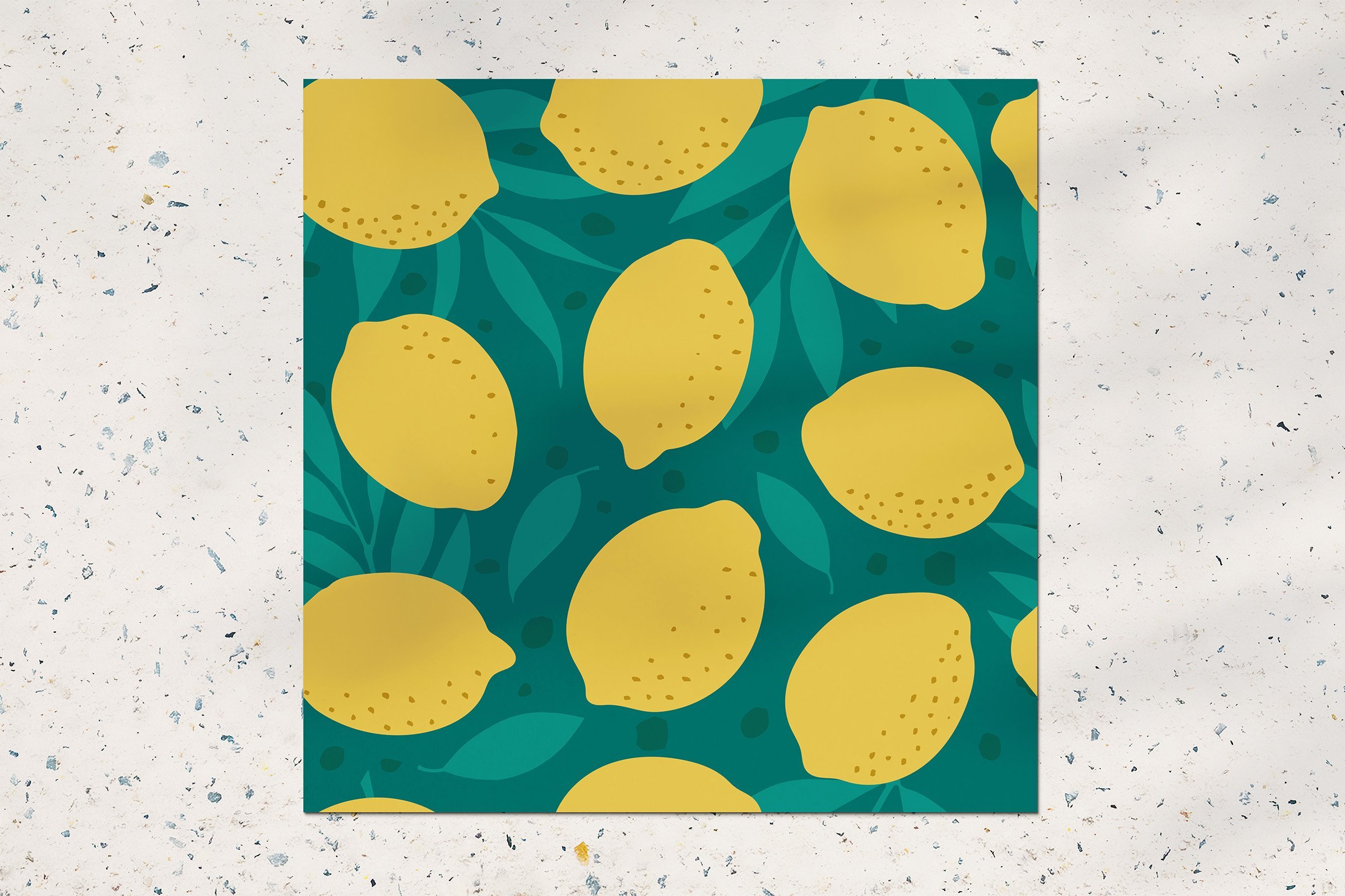 Lemon seamless pattern preview image.