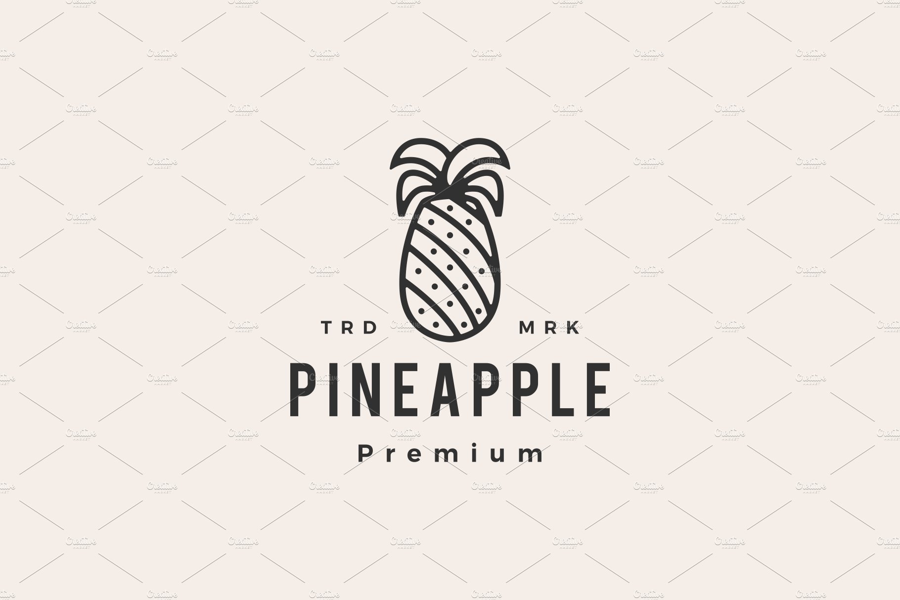 pine apple hipster vintage logo cover image.