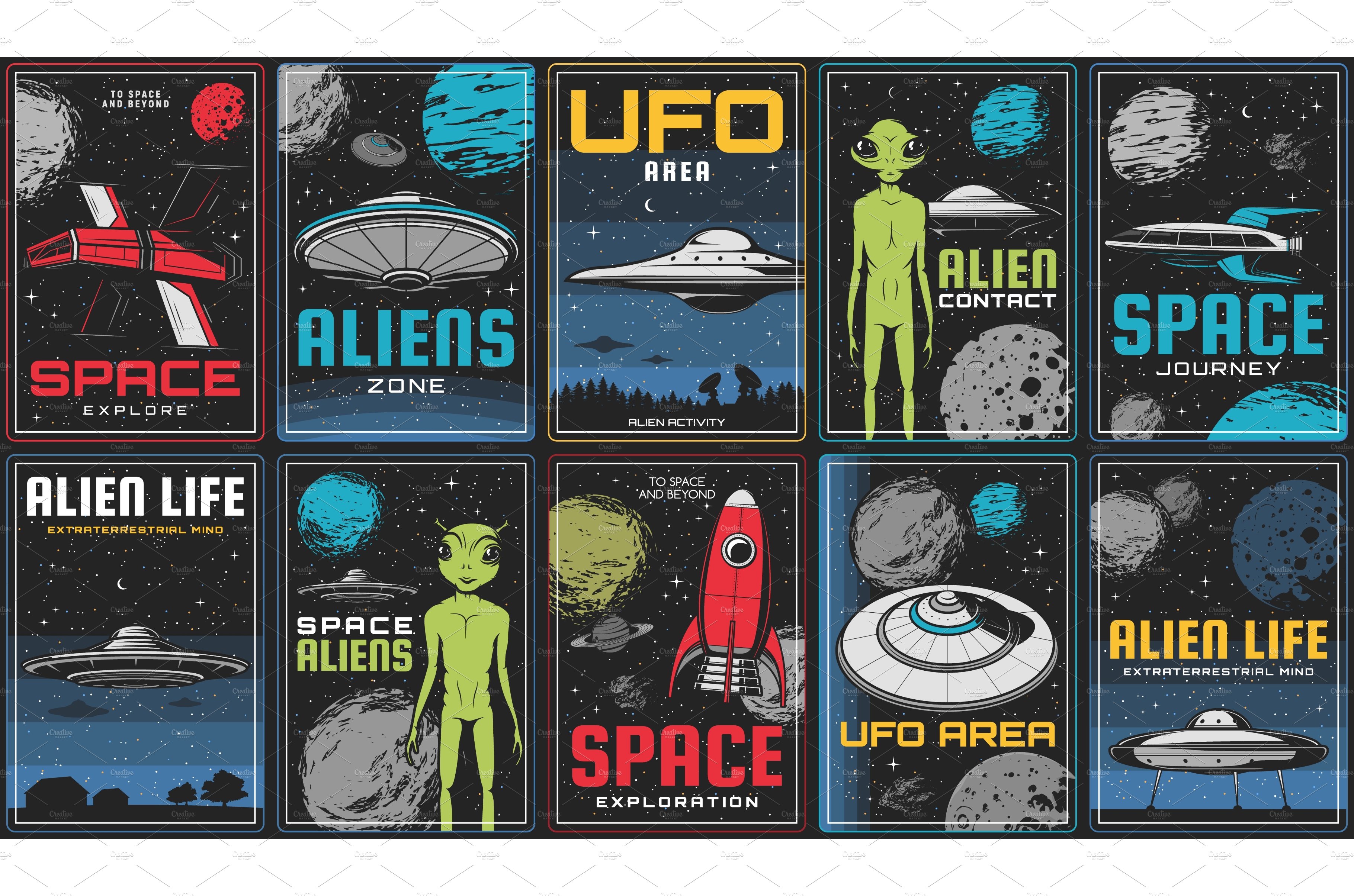 Alien contact and UFO banner – MasterBundles