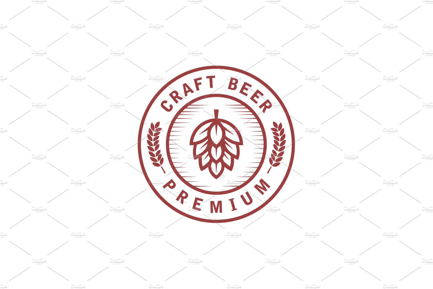Brewing emblem logo Premium Vector cover image.