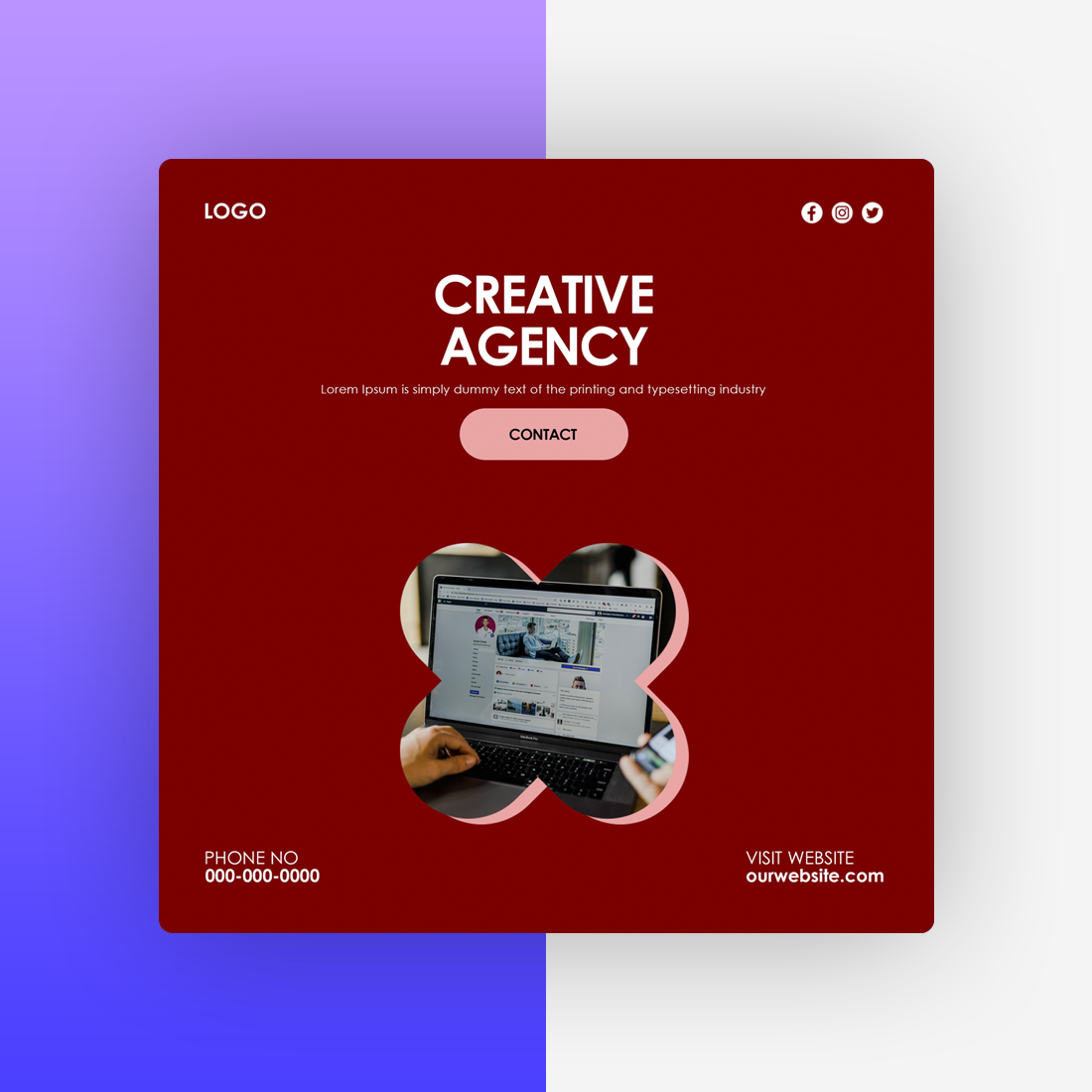 Creative Agency Poster Design Templates cover image.