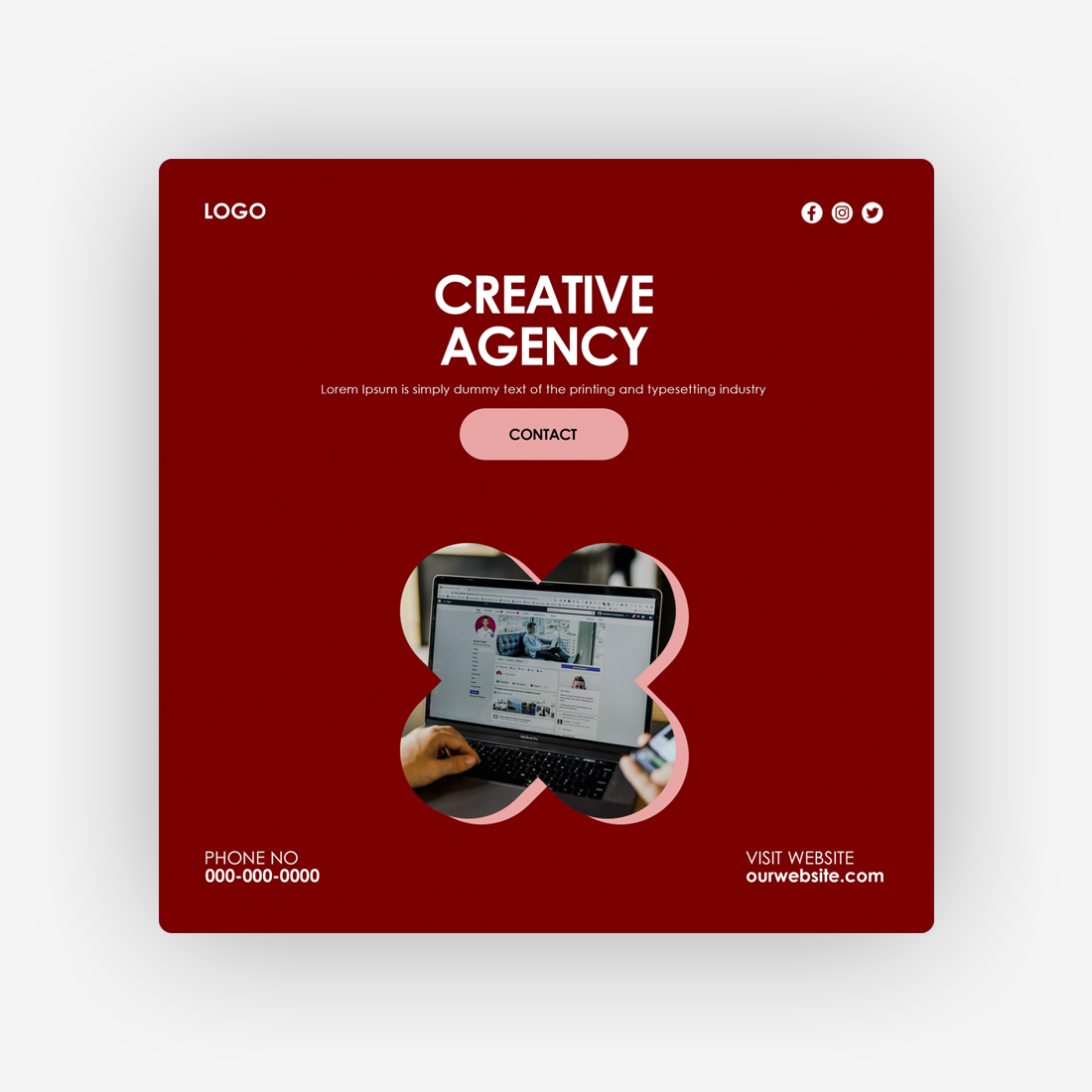 Creative Agency Poster Design Templates preview image.