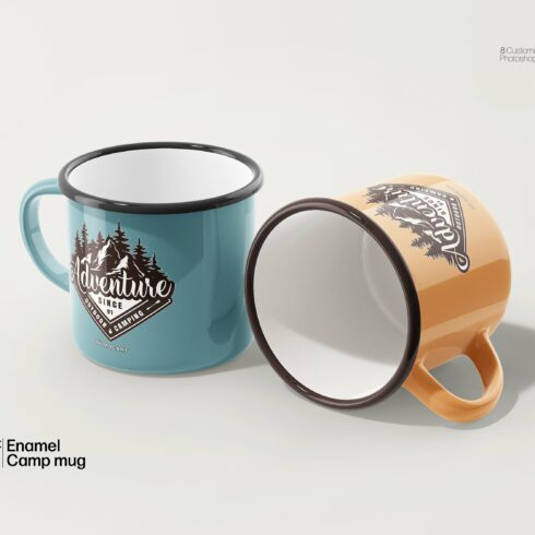 Enamel Camp Mug Mockup cover image.