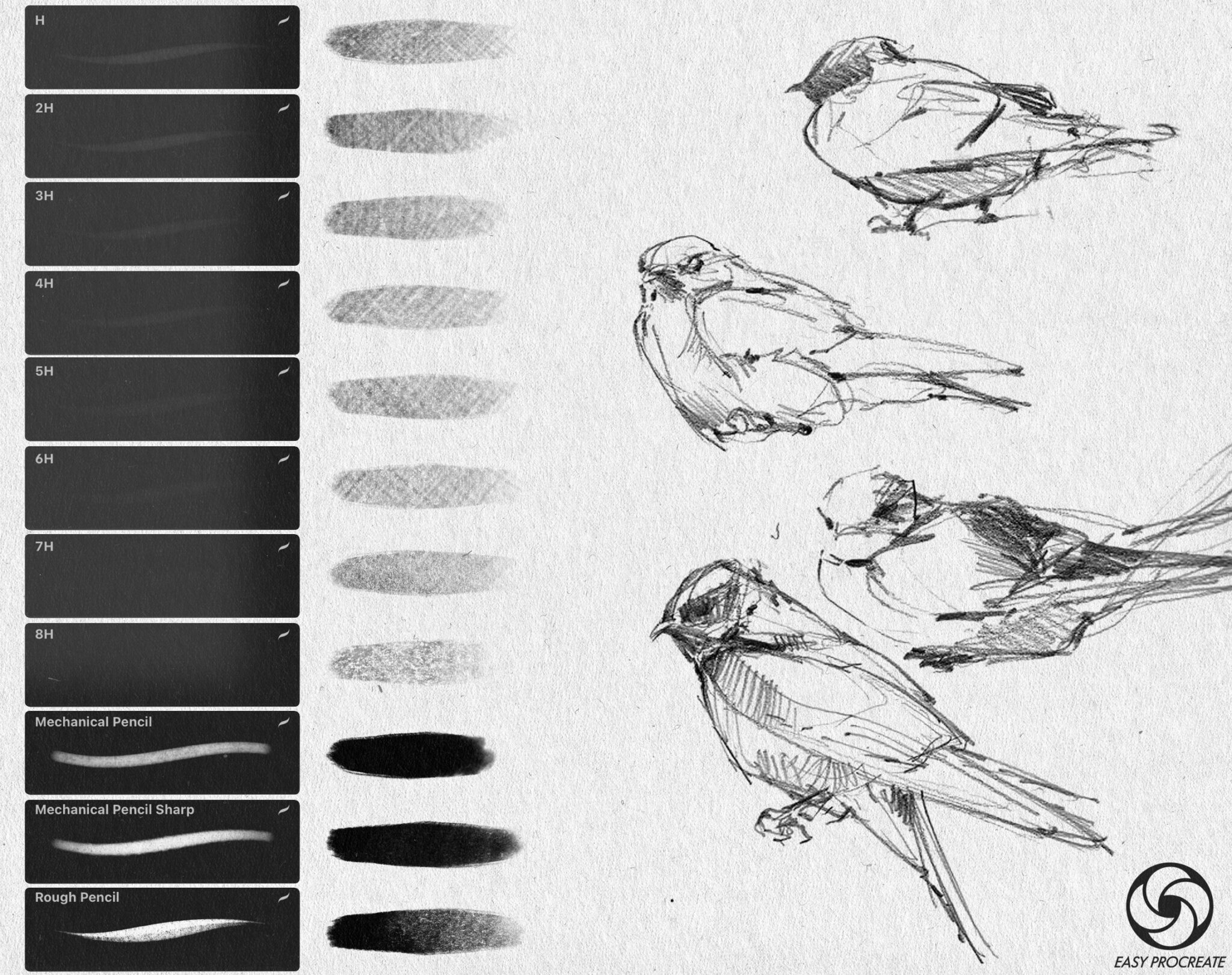 Drawing & Pencil Procreate Brushes MasterBundles