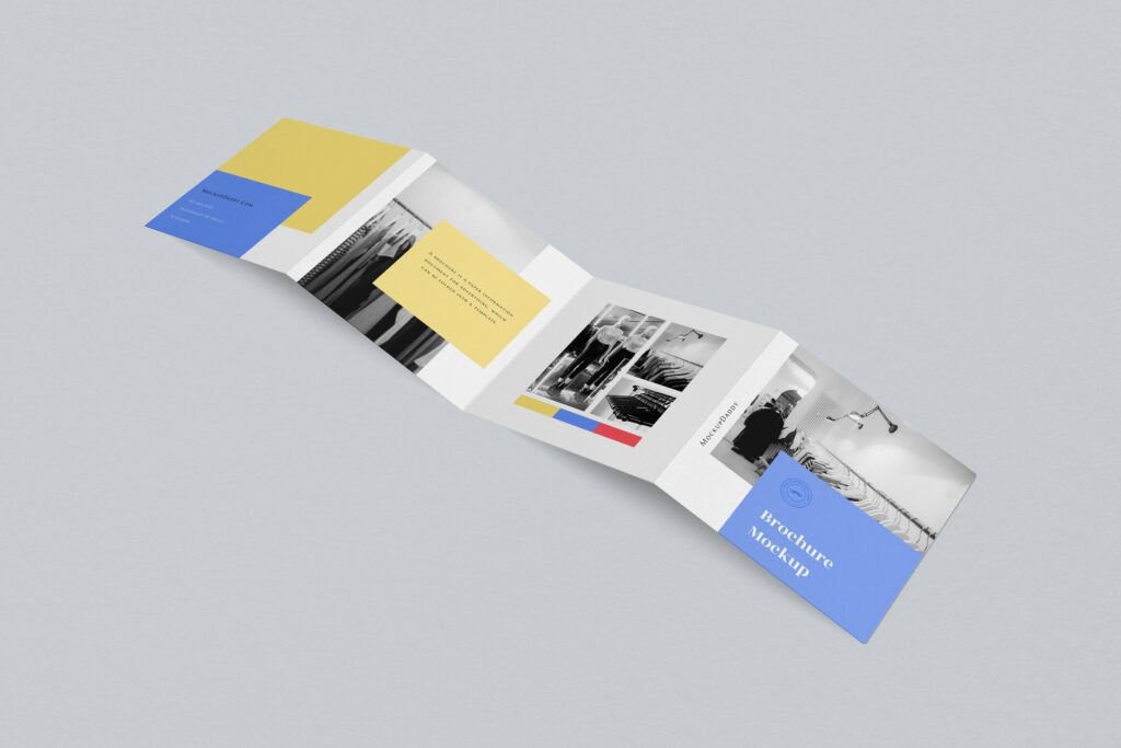 Square 4 Fold Brochure Mockup – MasterBundles