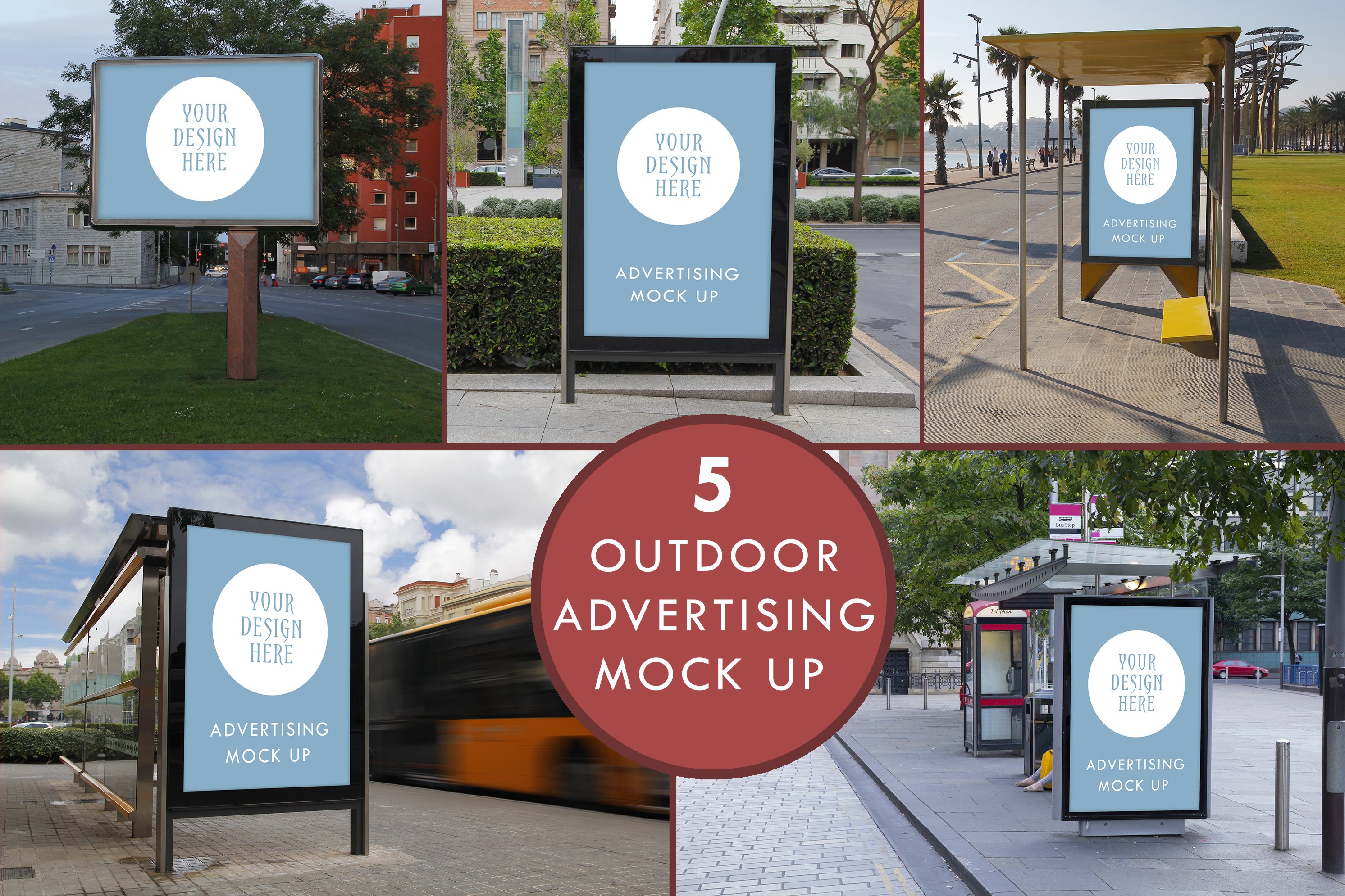 Advertising outdoor mock up cover image.