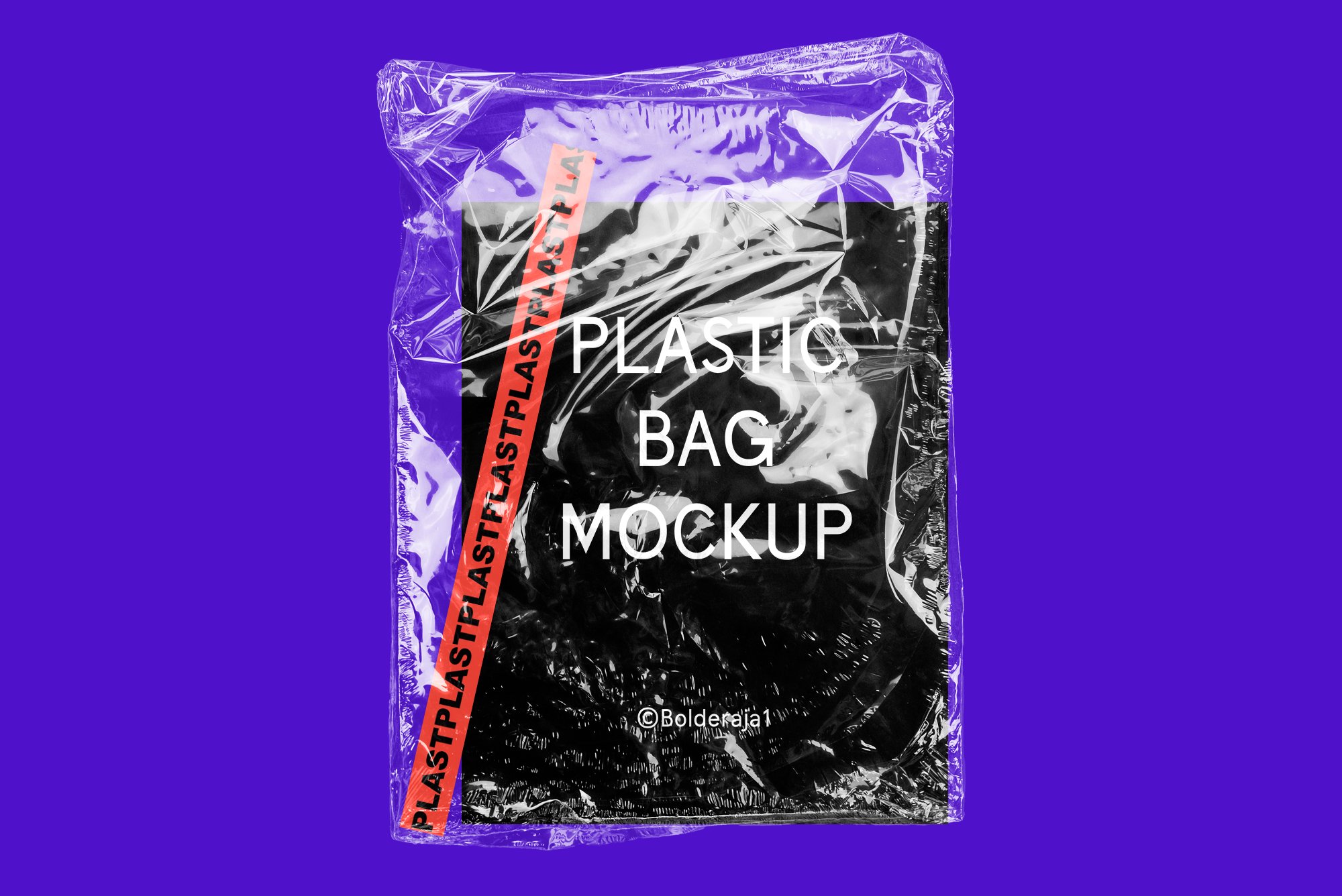 PLAST - Realistic Plastic Bag Mockup preview image.