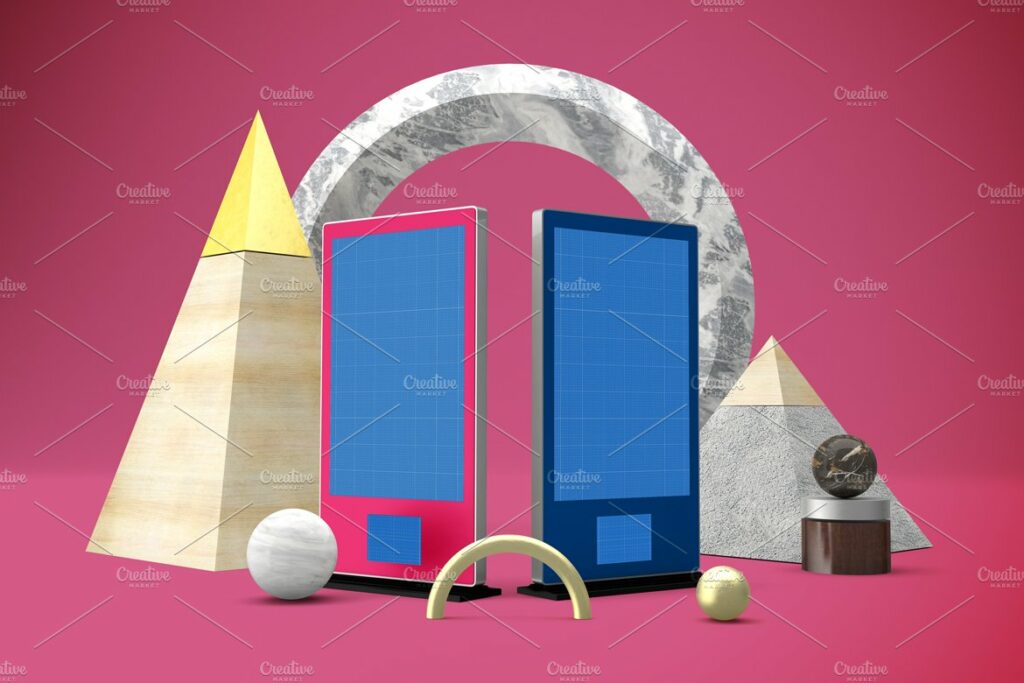 Abstract Digital Signage Mockup – MasterBundles