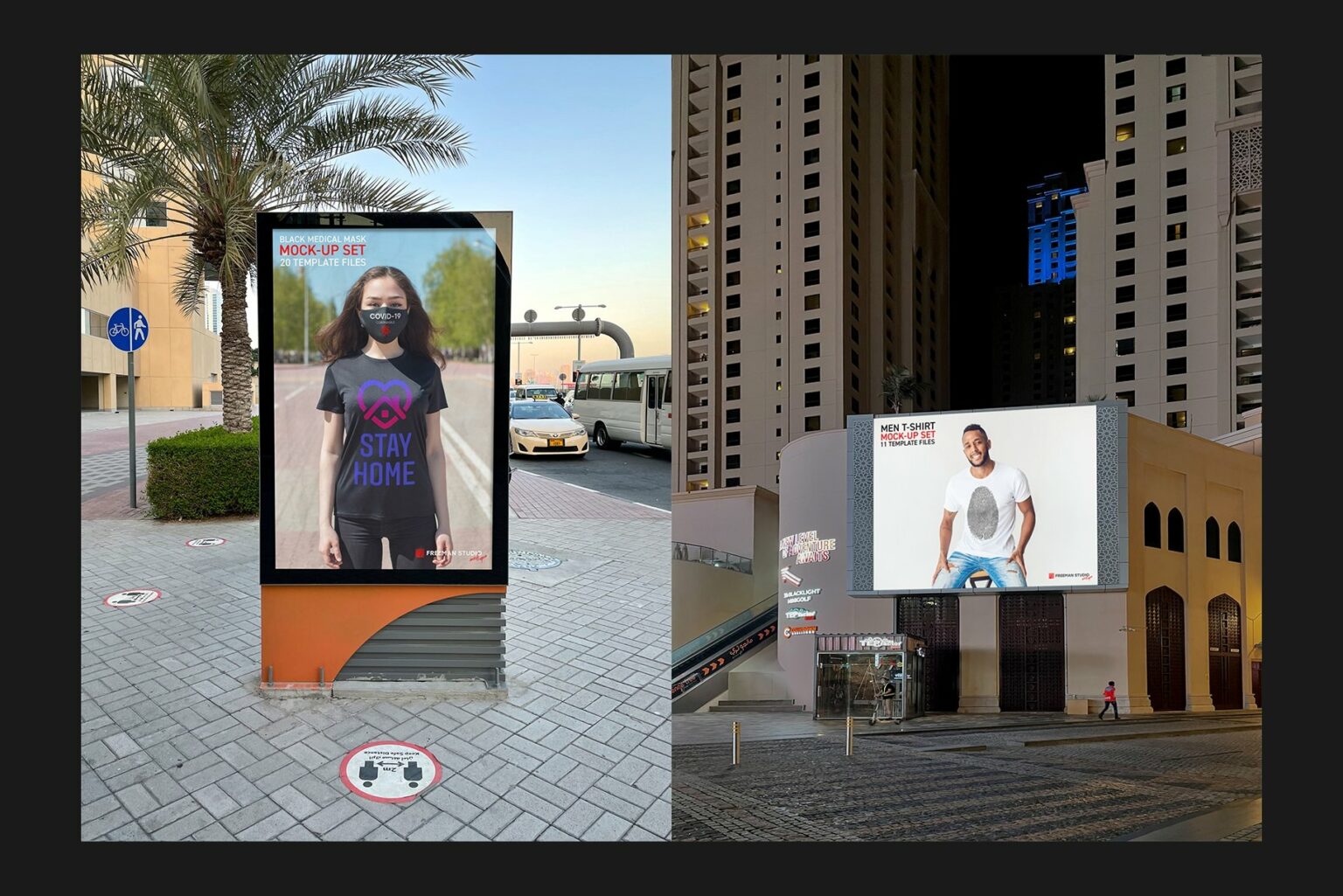 Dubai Billboards MockUp Set MasterBundles