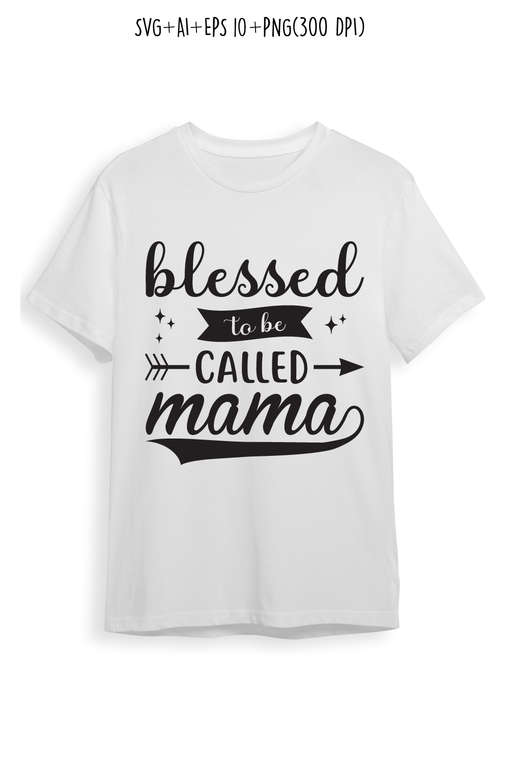 Blessed to be Called Mama mothers Day quotes mom svg design for t-shirts, cards, frame artwork, phone cases, bags, mugs, stickers, tumblers, print, etc pinterest preview image.