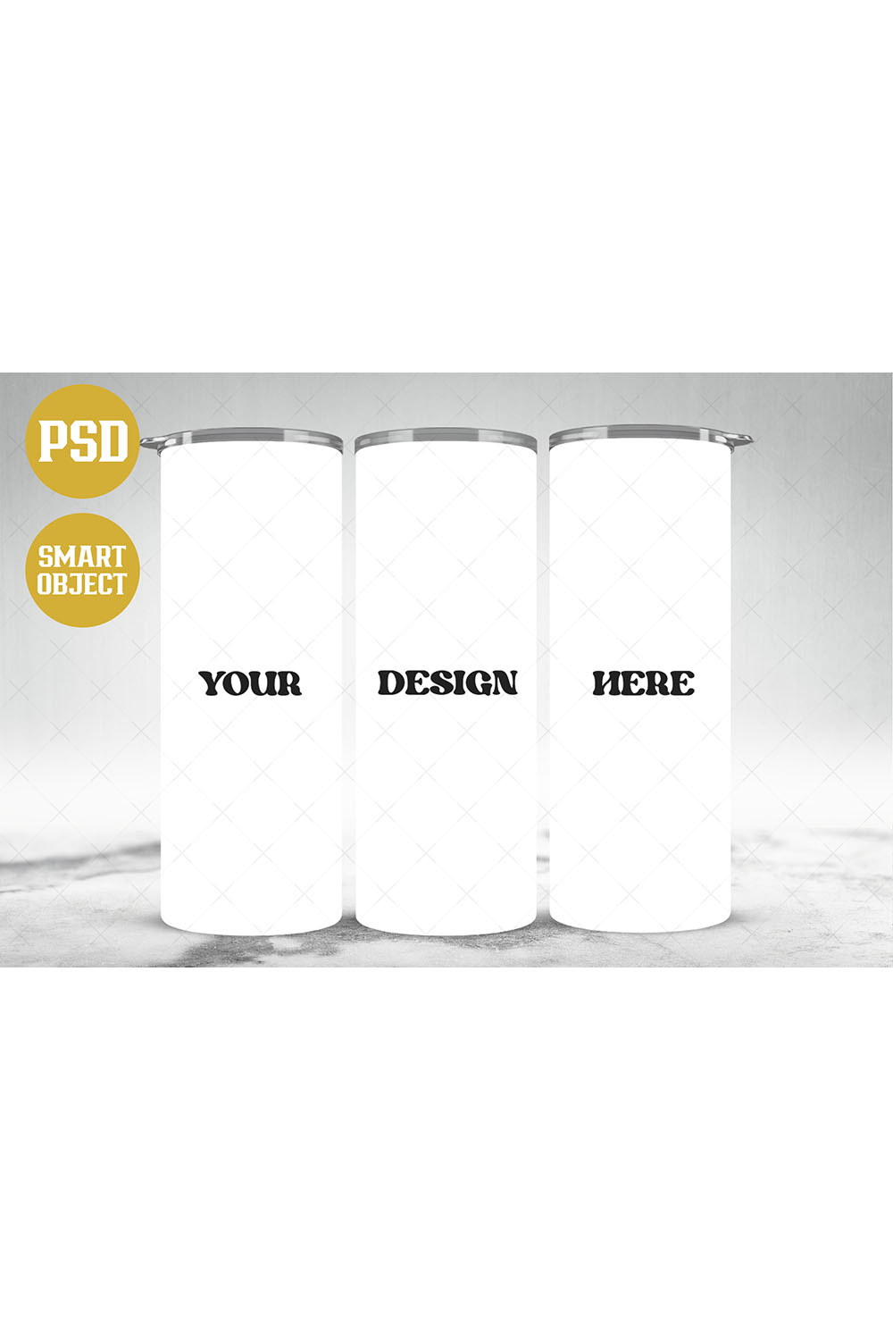 Skinny Tumbler Mockup | PSD Mockup pinterest preview image.