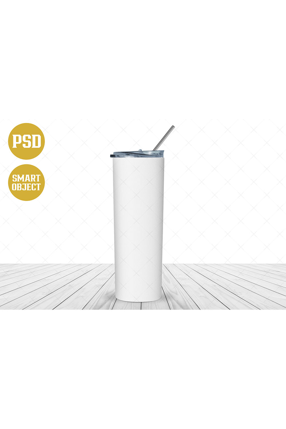 Skinny Tumbler Mockup | PSD Mockup pinterest preview image.