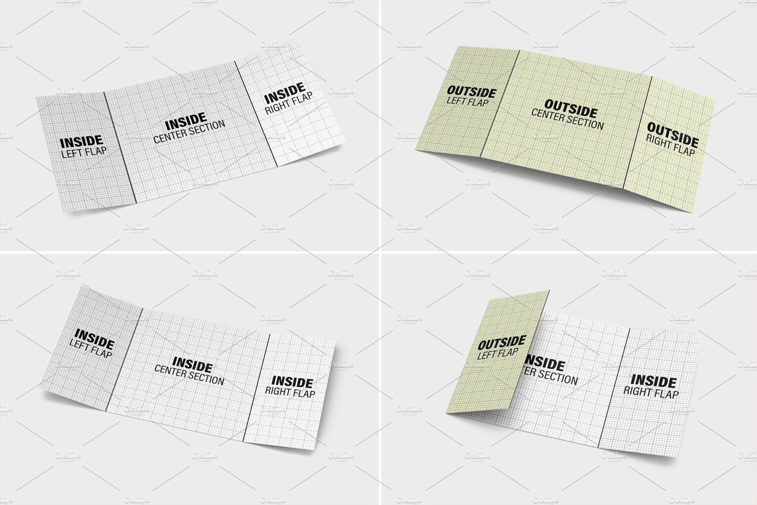 Square Gate Fold Brochure Mockup – MasterBundles