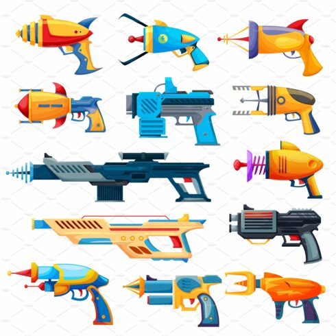 Blaster guns, handguns and rayguns cover image.