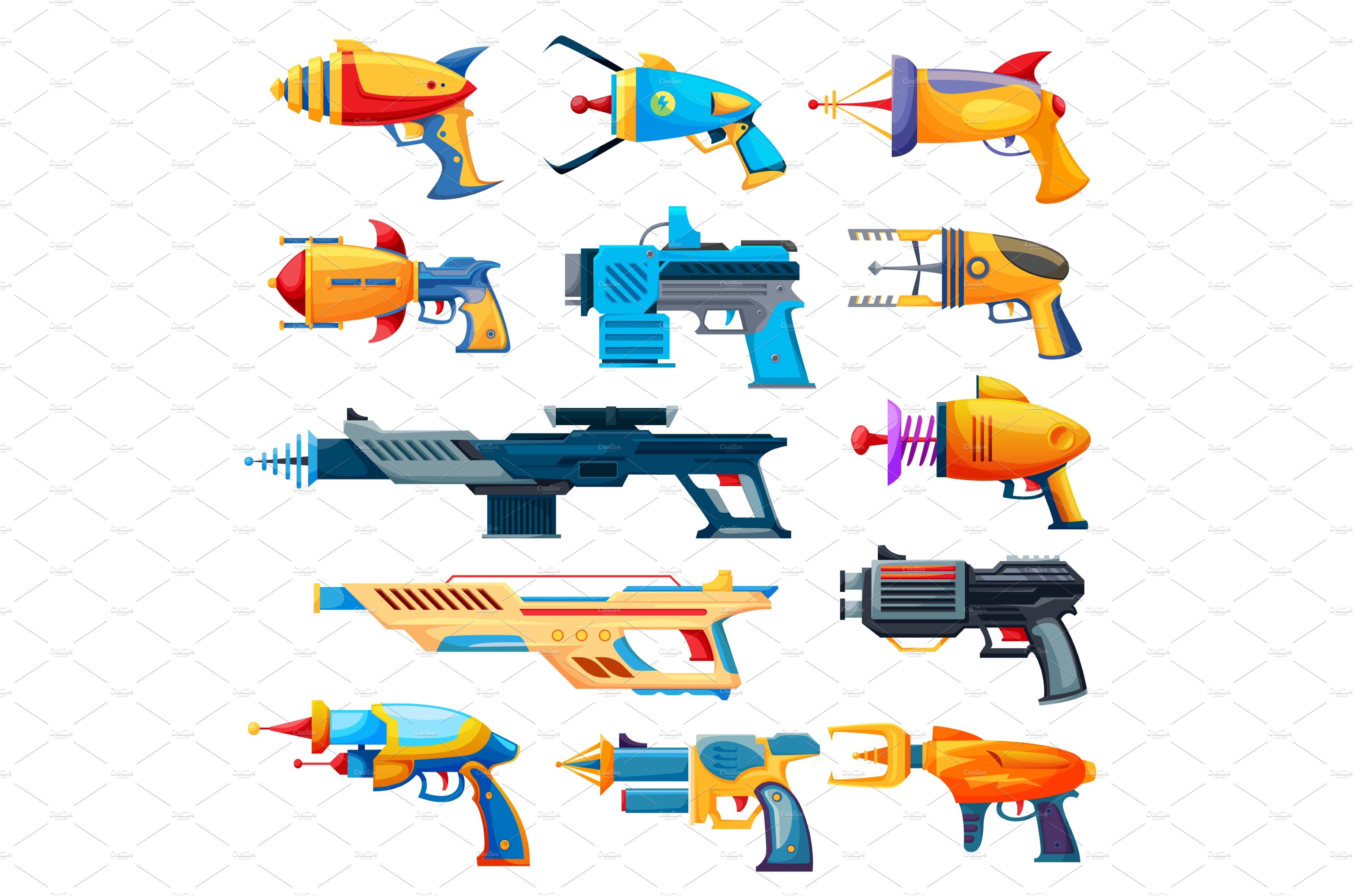 Blaster guns, handguns and rayguns cover image.