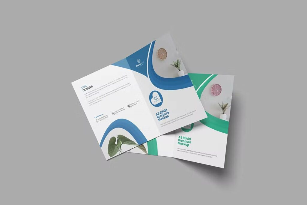 Awesome A5 Bifold Brochure Mockup – MasterBundles