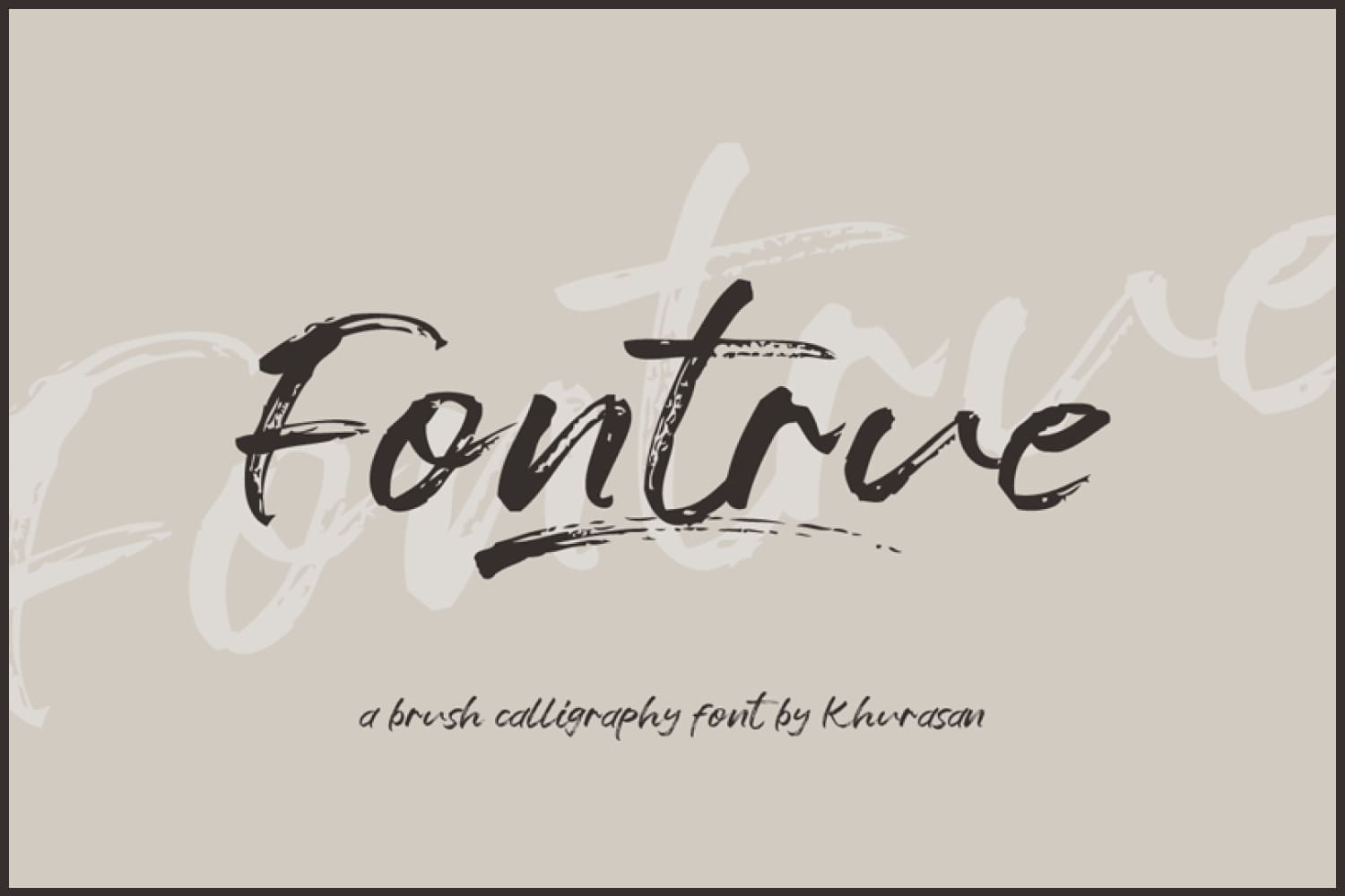 Text in font Fontrue on a beige background.