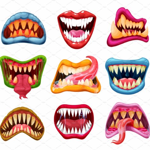 Monster jaws and mouths cover image.