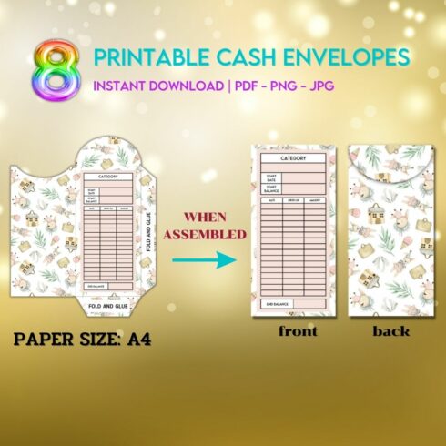 8 Printable Cash Envelopes #2 cover image.