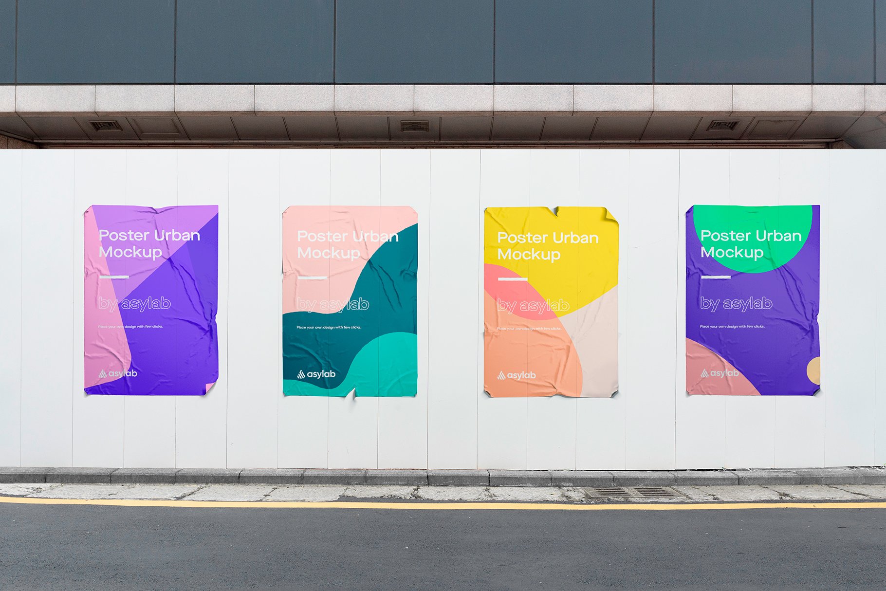 Urban Poster Street Mockup - PSD cover image.