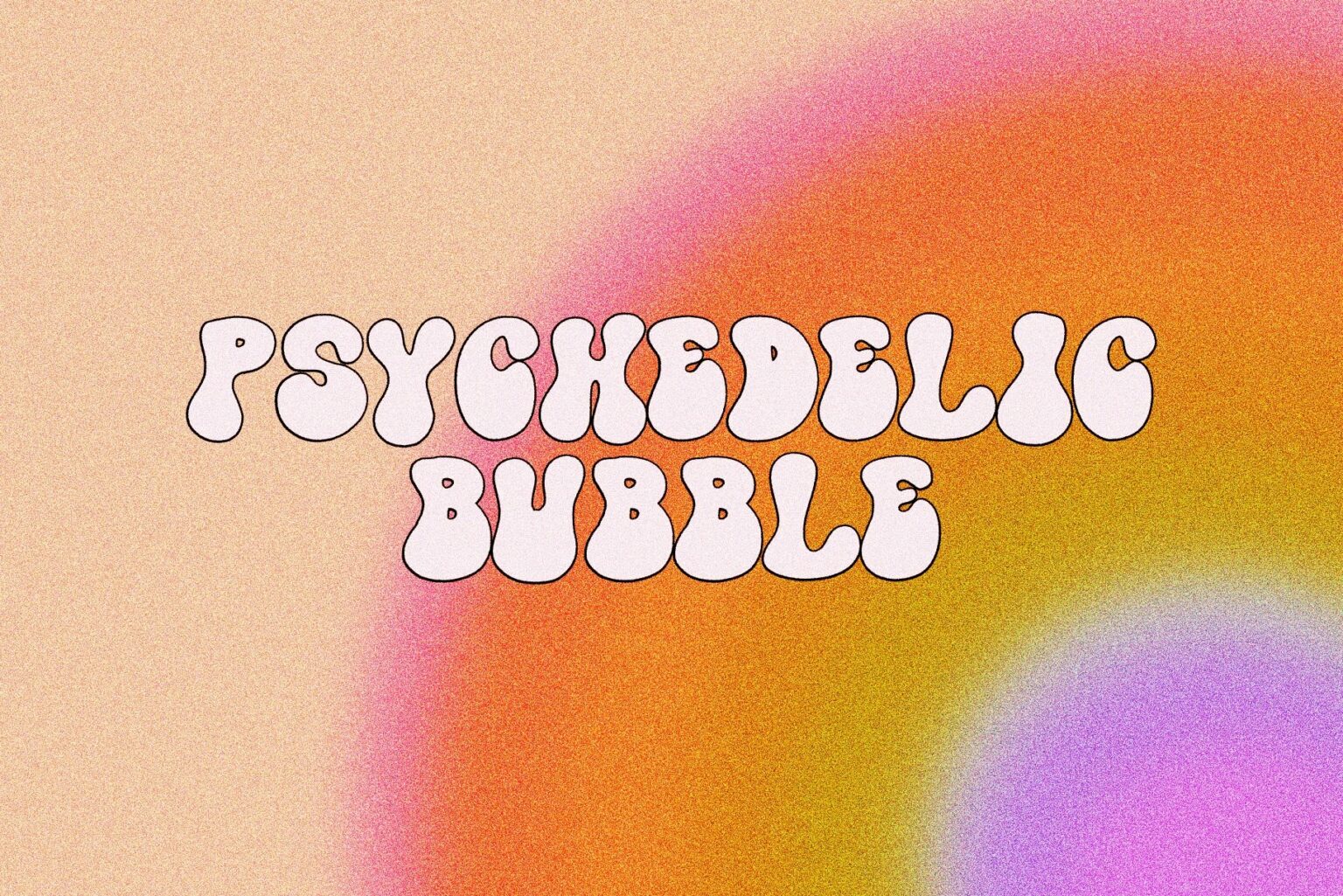 Psychedelic Bubble 70s Font MasterBundles