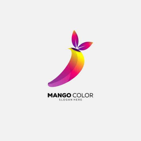 mango gradient color template logo cover image.