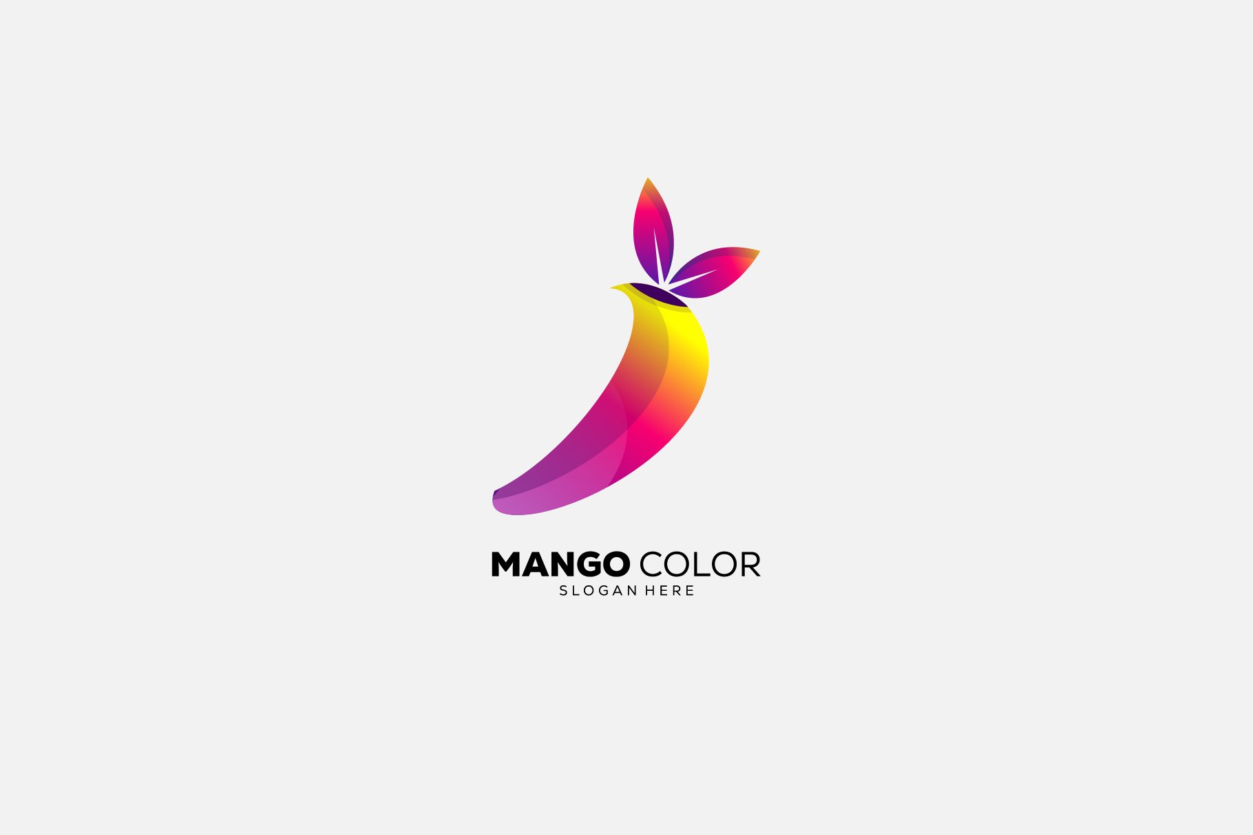 mango gradient color template logo cover image.